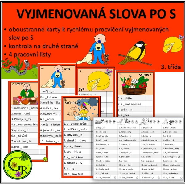 PROCVIČUJEME VYJMENOVANÁ SLOVA PO S