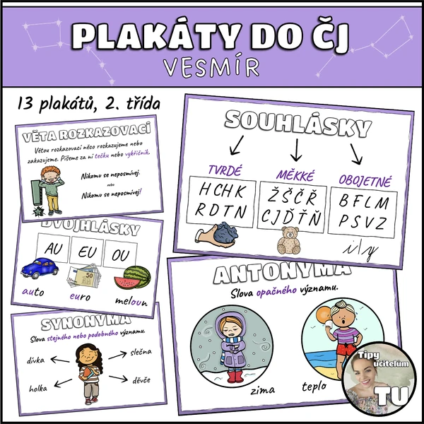 Plakáty do ČJ - 2. třída - vesmír