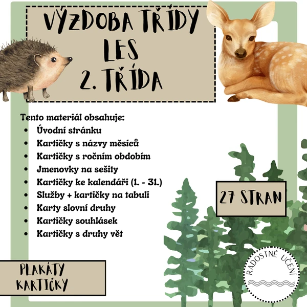 Výzdoba třídy - LES (1. část)