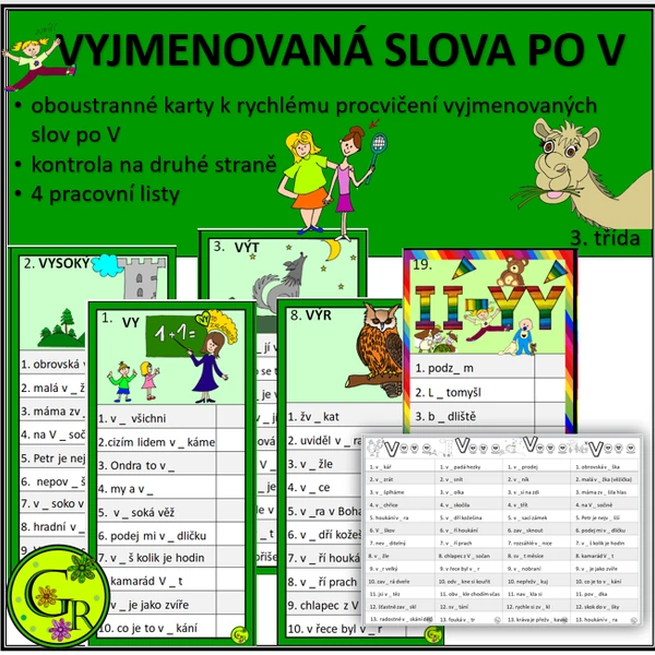 PROCVIČUJEME VYJMENOVANÁ SLOVA PO V