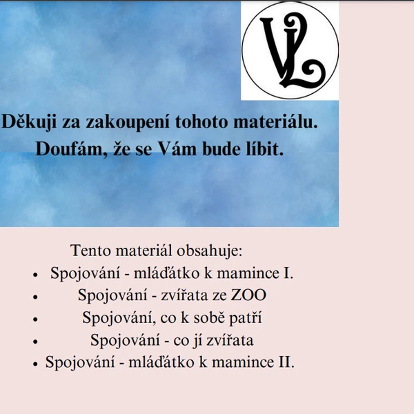 Pracovní listy - Zvířata 