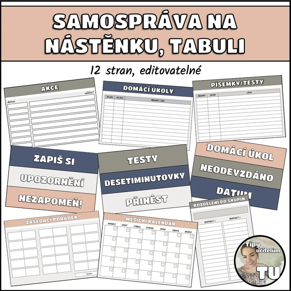 Samospráva, nápisy, listy na tabuli/nástěnku