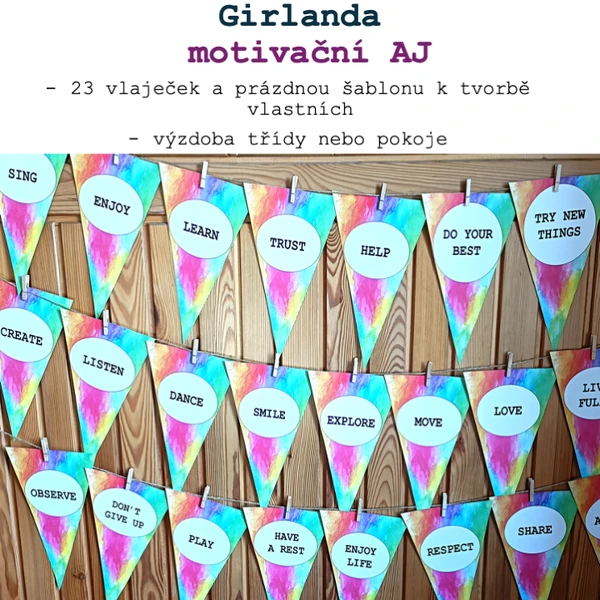 Girlanda - motivační AJ