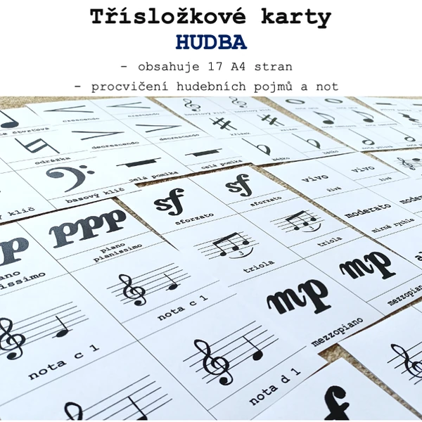 Třísložkové karty - Hudba