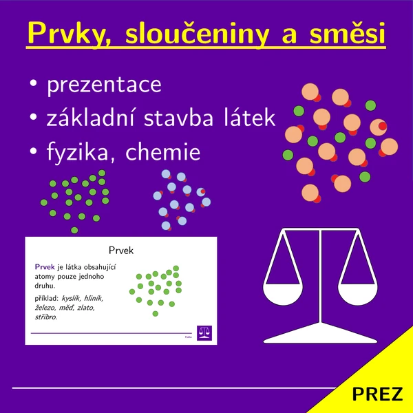 Prvek, směs a sloučenina | prezentace