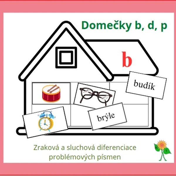 Domečky b, d, p