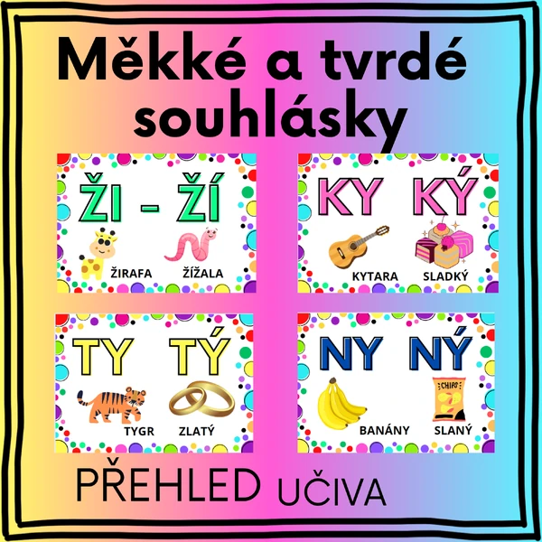 Měkké a tvrdé souhlásky - plakáty 