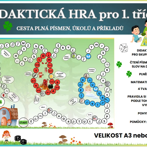 DIDAKTICKÁ HRA - PÍSMENA, PŘÍKLADY, INFORMACE