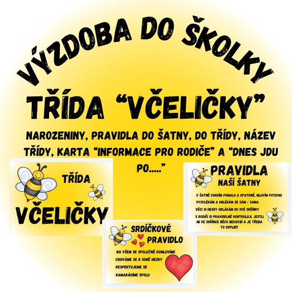 Výzdoba do školky - třída "Včeličky"