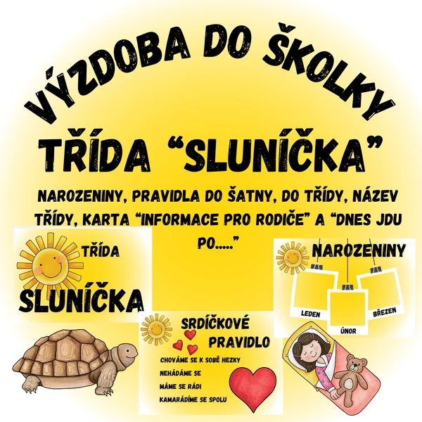 Výzdoba do školky - třída "sluníčka"