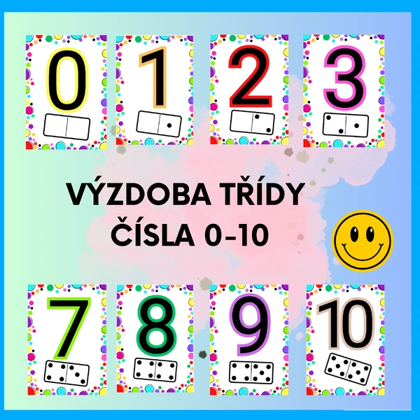 Čísla 0-10 - výzdoba třídy 