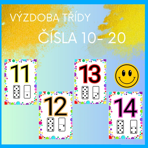 Čísla 10 -20 - výzdoba třídy 