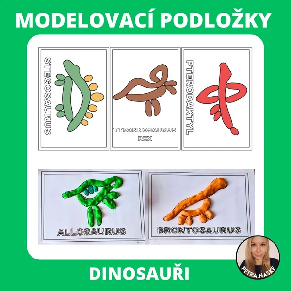 Dinosauři - modelovací podložky