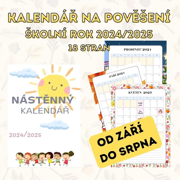 KALENDÁŘ NA POVĚŠENÍ 2024/2025