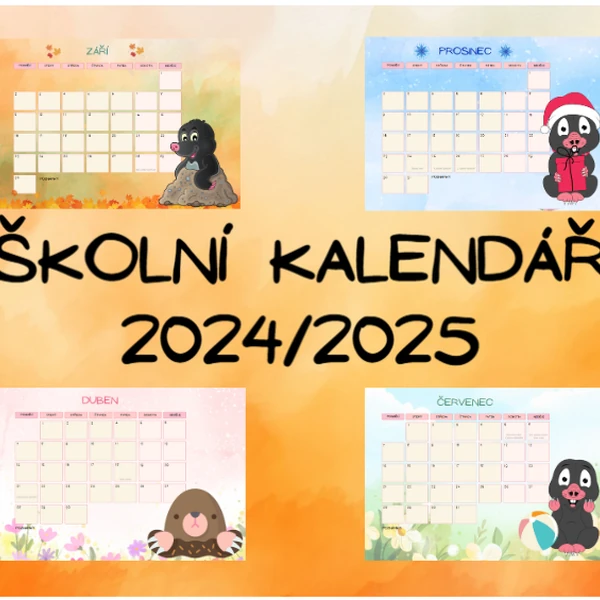 Krteček - kalendář 2024/2025