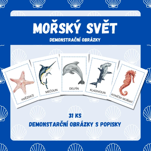 MOŘSKÝ SVĚT - demonstrační obrázky