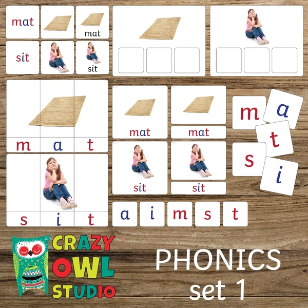 Angličtina phonics – set 1 a i m s t
