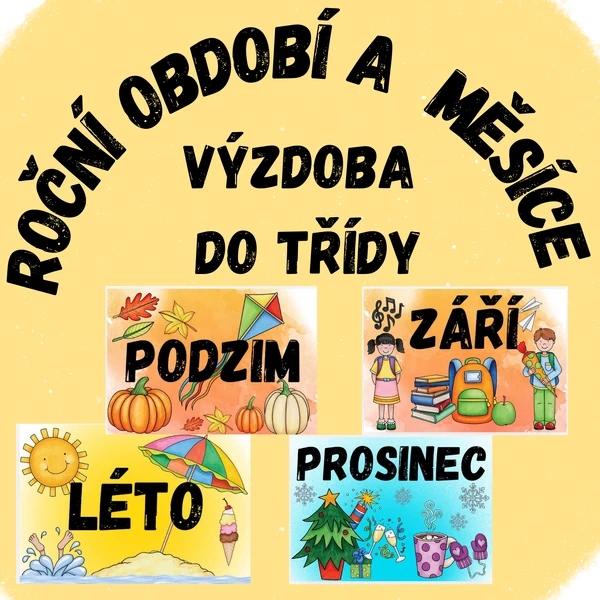 Roční období a měsíce - výzdoba třídy