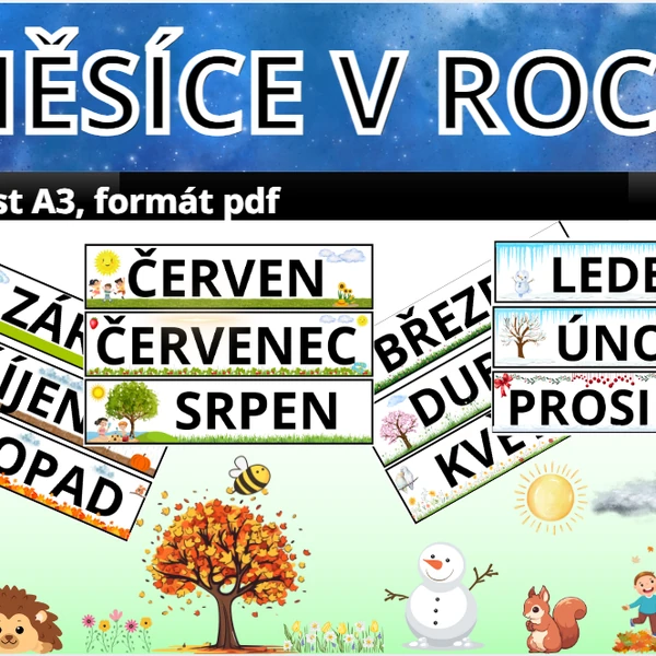 Měsíce v roce - výzdoba třídy 