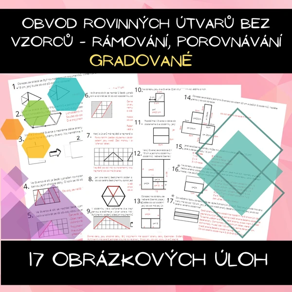 Obvod rovinných útvarů bez vzorců - gradované