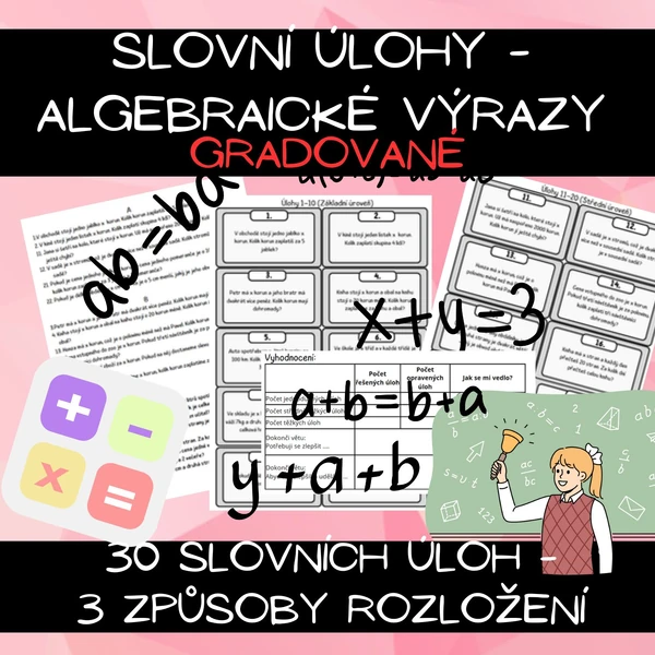 Slovní úlohy - algebraické výrazy