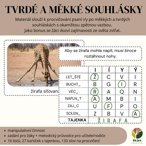 Tvrdé a měkké souhlásky