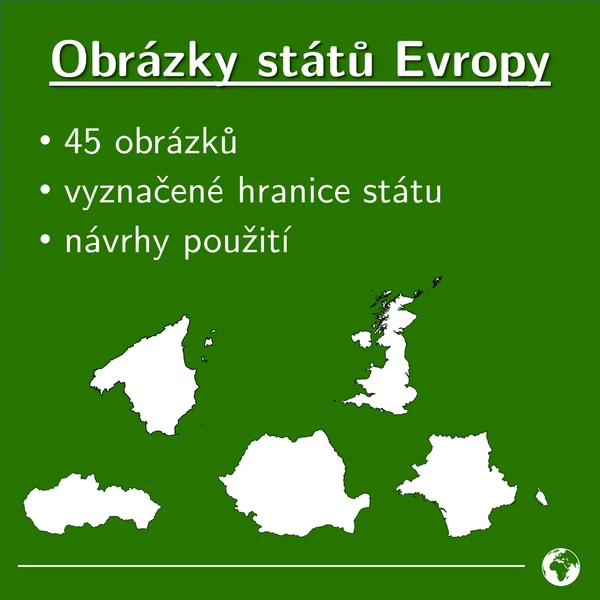 Evropa, obrázky hranic všech států Evropy, zeměpis