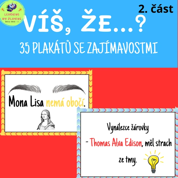 VÍŠ, ŽE...? 35 plakátů A4 se zajímavostmi (2. ČÁST)