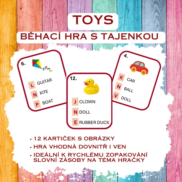 Toys - běhací hra s tajenkou