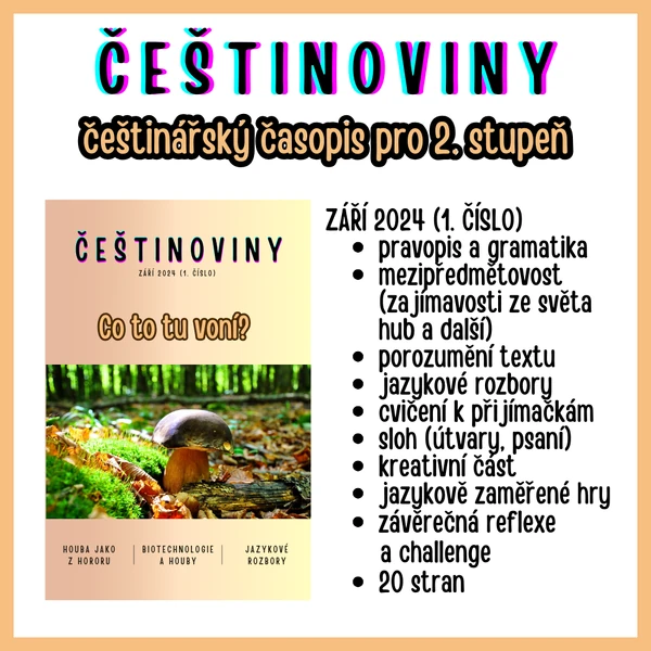 ČEŠTINOVINY 1 (září 2024) češtinářský e-časopis