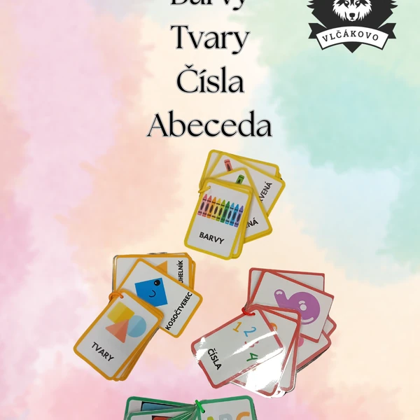 Abeceda, čísla, barvy a tvary -demonstrační karty