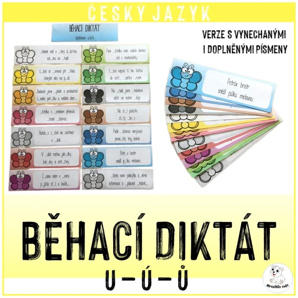 Běhací diktát - u/ú/ů