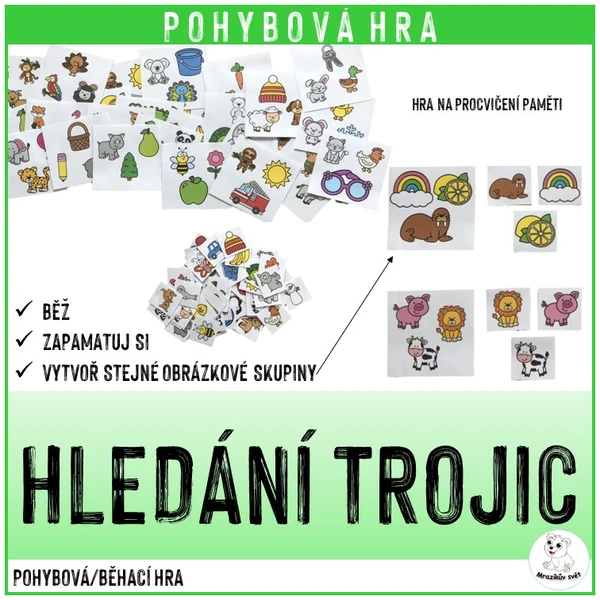 Hledání trojic (pohybová hra)