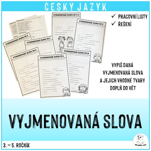Vyjmenovaná slova (pracovní listy)
