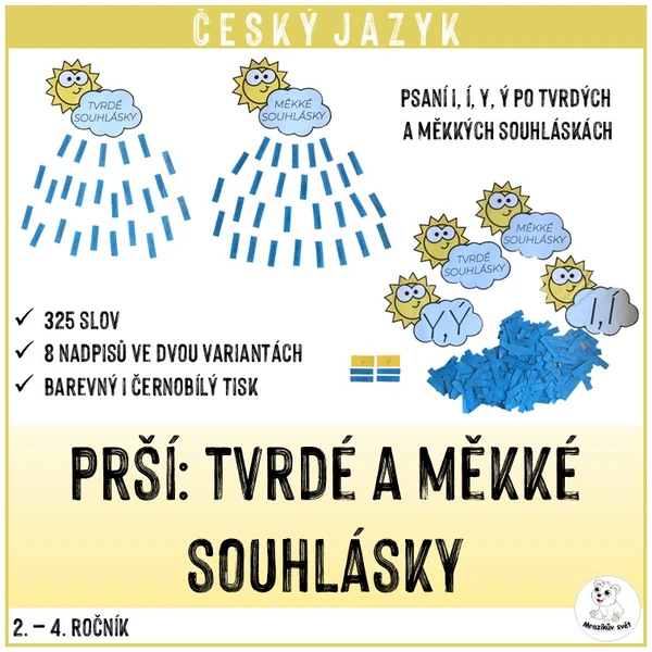 Prší: tvrdé a měkké souhlásky