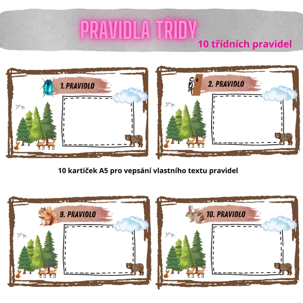 Pravidla třídy - Lesní zvířata