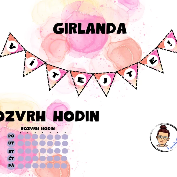 Girlanda a rozvrh hodin 