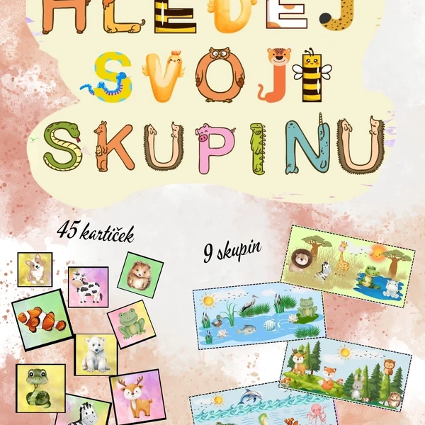 ROZŘAZENÍ DĚTÍ DO SKUPINY - ZVÍŘÁTKA 🐮🐻🐷🐱