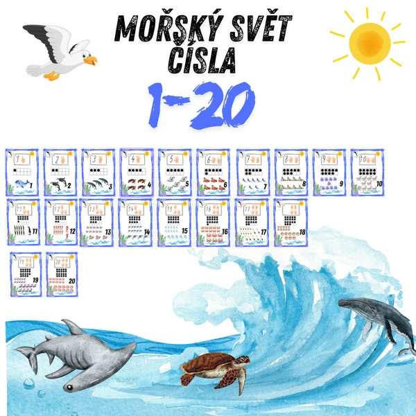 Čísla do 20 MOŘE - výzdoba třídy