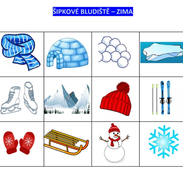 Zima - šipkové bludiště