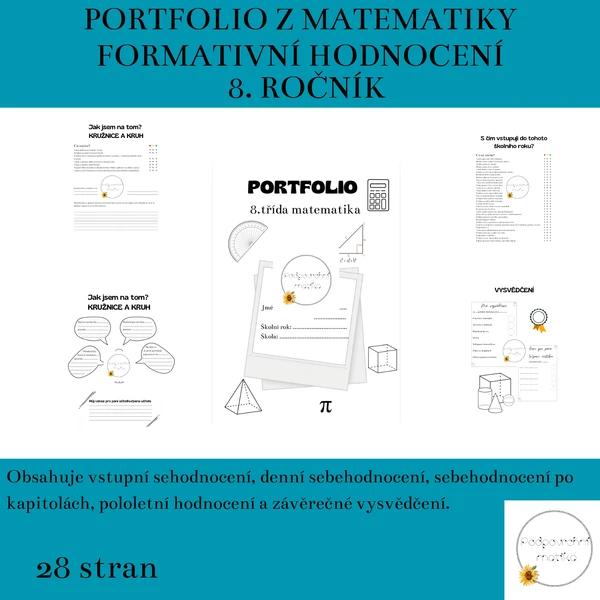 Portfolio z matematiky, formativní hodnocení - 8. ročník