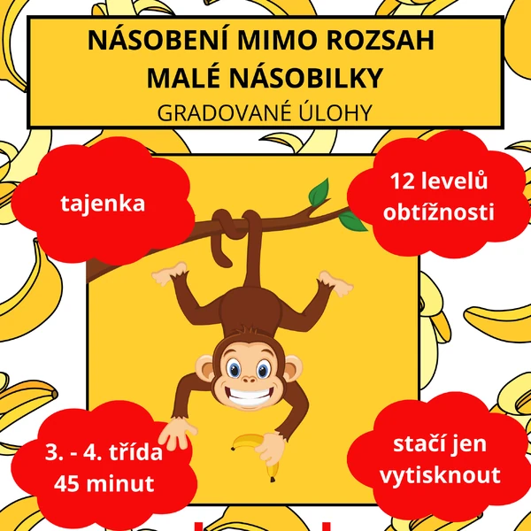 GRADOVANÉ ÚLOHY - násobení mimo rozsah malé násobilky