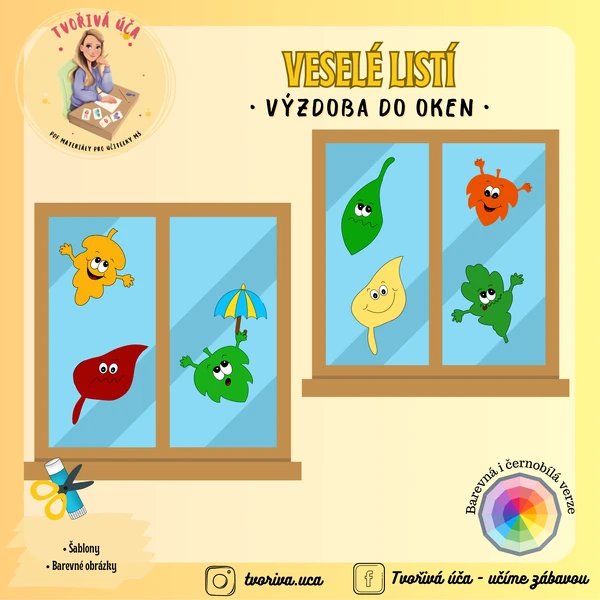  Veselé listí výzdoba 