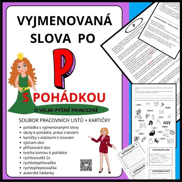 VYJMENOVANÁ SLOVA PO - P - s pohádkou a úkoly