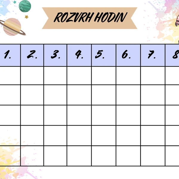 rozvrh hodin
