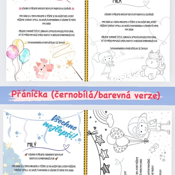 Narozeninové karty - přání 