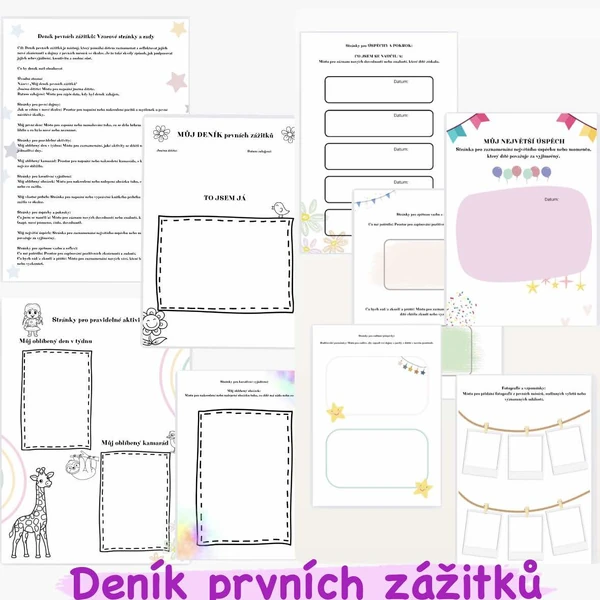 Deník zážitků - portfolio dítěte 