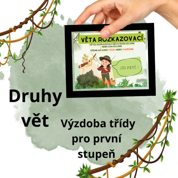 Druhy vět - výzdoba třídy 