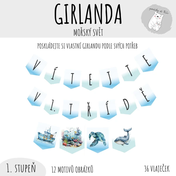 Girlanda - mořský svět