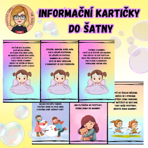Informační kartičky do šatny